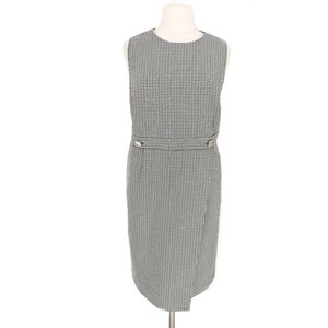 H&M Houndstooth Sheath Dress Black White XXL preppy punk Business casual classic